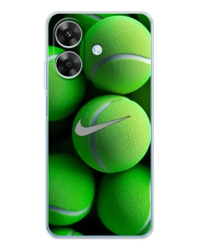 Чехол для Realme Note 60x с картинкой «Теннисные мячи Найк»
