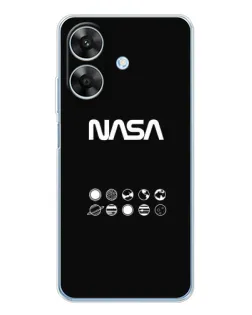 Чехол для Realme Note 60x с картинкой «NASA — технический принт»