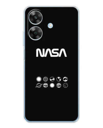 Чехол для Realme Note 60x с картинкой «NASA — технический принт»