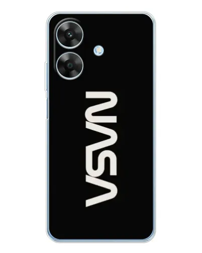 Чехол для Realme Note 60x с картинкой «NASA — вертикальный логотип»