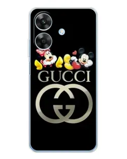 Чехол для Realme Note 60x с картинкой «Gucci — герои Disney»