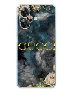Чехол для Realme Note 60x с картинкой «Абстрактные цветы Gucci»