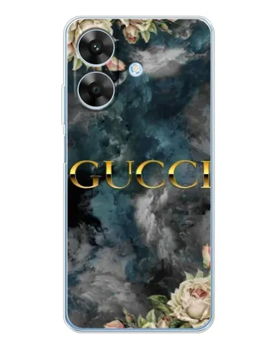Чехол для Realme Note 60x с картинкой «Абстрактные цветы Gucci» Чехол для Realme Note 60x с картинкой «Абстрактные цветы Gucci»