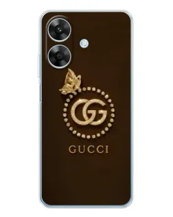 Чехол для Realme Note 60x с картинкой «Gucci — золотая бабочка»