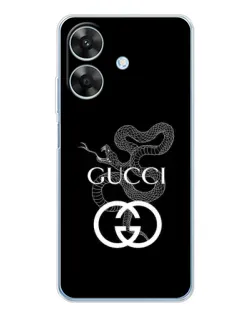 Чехол для Realme Note 60x с картинкой «Gucci — серебряная змея»
