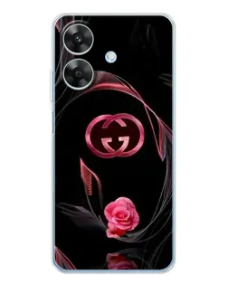Чехол для Realme Note 60x с картинкой «Gucci — неоновая роза»