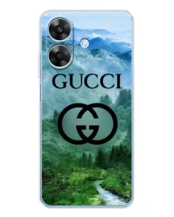 Чехол для Realme Note 60x с картинкой «Gucci — горный пейзаж»