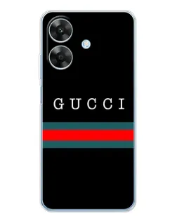 Чехол для Realme Note 60x с картинкой «Gucci — красный пояс»