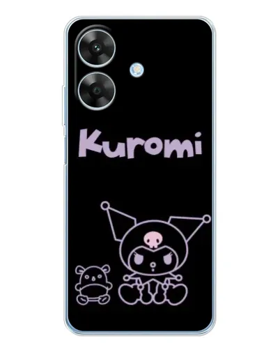 Чехол для Realme Note 60x с картинкой «Kuromi — черный минимализм» Чехол для Realme Note 60x с картинкой «Kuromi — черный минимализм»