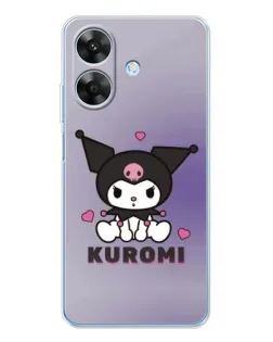 Чехол для Realme Note 60x с картинкой «Kuromi — фиолетовый арт»
