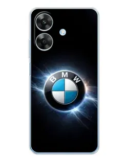 Чехол для Realme Note 60x с картинкой «BMW — неоновое сияние»