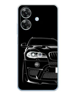 Чехол для Realme Note 60x с картинкой «Темный силуэт BMW»
