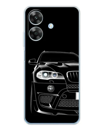 Чехол для Realme Note 60x с картинкой «Темный силуэт BMW»