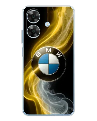 Чехол для Realme Note 60x с картинкой «Золотистый дым BMW»