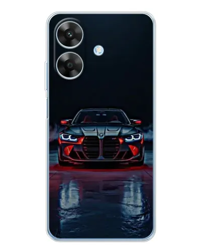 Чехол для Realme Note 60x с картинкой «BMW на мокрой дороге»