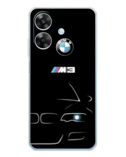 Чехол для Realme Note 60x с картинкой «Минималистичный принт BMW M3»