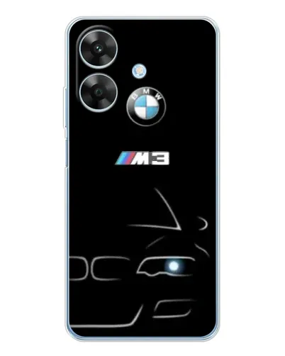 Чехол для Realme Note 60x с картинкой «Минималистичный принт BMW M3»