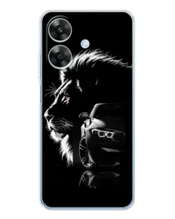 Чехол для Realme Note 60x с картинкой «BMW и лев»