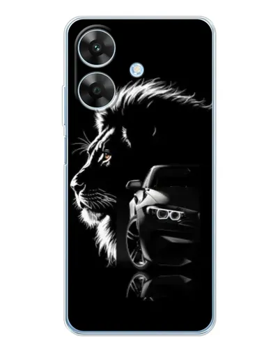 Чехол для Realme Note 60x с картинкой «BMW и лев»