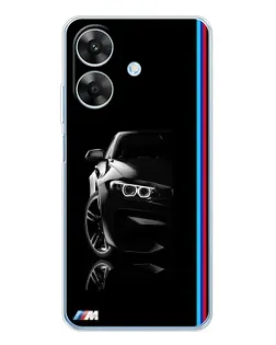 Чехол для Realme Note 60x с картинкой «Силуэт BMW в темноте»