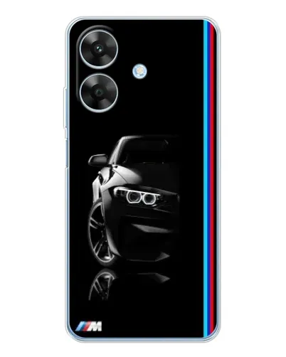 Чехол для Realme Note 60x с картинкой «Силуэт BMW в темноте»