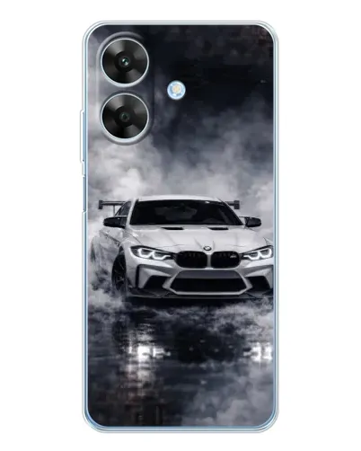 Чехол для Realme Note 60x с картинкой «BMW сквозь туман»