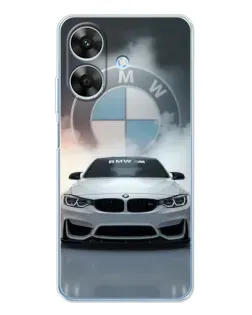 Чохол для Realme Note 60x з картинкою «BMW в білому диму»