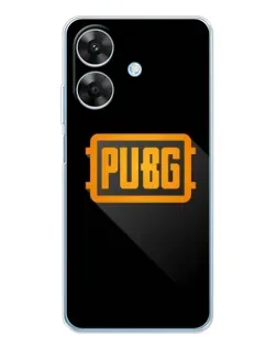 Чехол для Realme Note 60x с картинкой «PUBG — рамка лого»