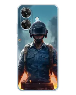 Чехол для Realme Note 60x с картинкой «PUBG — реалистичный герой»