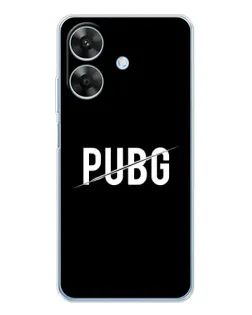 Чехол для Realme Note 60x с картинкой «PUBG — белый логотип»