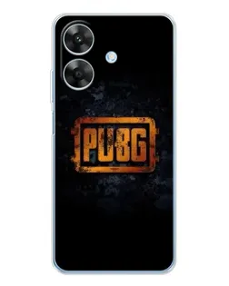 Чехол для Realme Note 60x с картинкой «PUBG — золотой логотип»