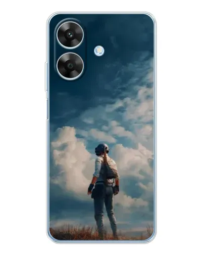 Чехол для Realme Note 60x с картинкой «Герой PUBG на скале» Чехол для Realme Note 60x с картинкой «Герой PUBG на скале»