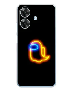 Чохол для Realme Note 60x з картинкою «Among Us неонове сяйво»