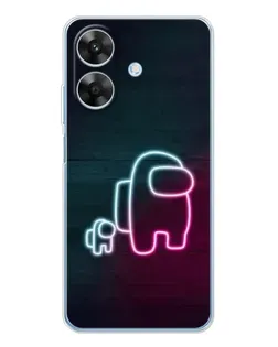 Чохол для Realme Note 60x з картинкою «Among Us неон-арт»