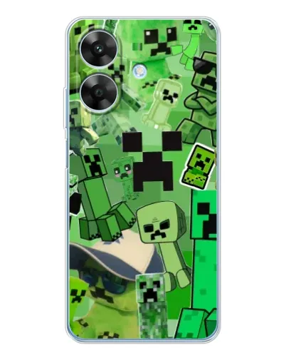 Чехол для Realme Note 60x с картинкой «Криперы Minecraft»