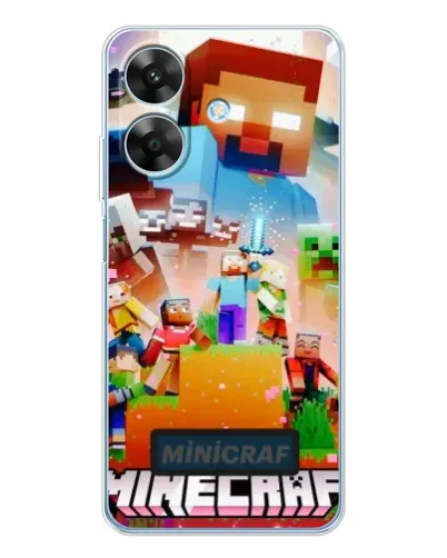 Чехол для Realme Note 60x с картинкой «Minecraft герои игры»