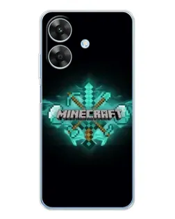 Чехол для Realme Note 60x с картинкой «Minecraft Diamond лого»