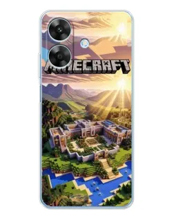 Чехол для Realme Note 60x с картинкой «Minecraft панорама»