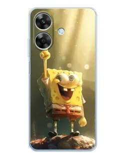 Чохол для Realme Note 60x з картинкою «Сяючий Спанч Боб»