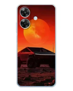 Чехол для Realme Note 60x с картинкой «Cybertruck на Марсе»