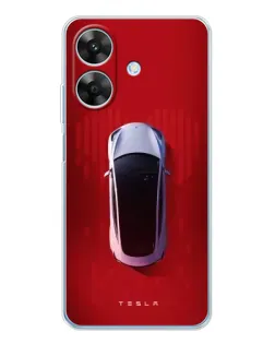 Чехол для Realme Note 60x с картинкой «Tesla Top View»