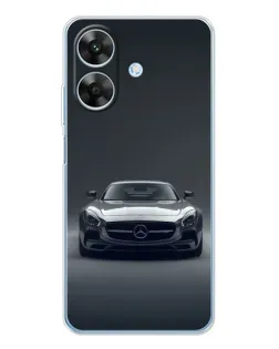 Чехол для Realme Note 60x с картинкой «Mercedes на черном»