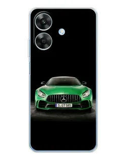 Чехол для Realme Note 60x с картинкой «Mercedes — неоновый лого»
