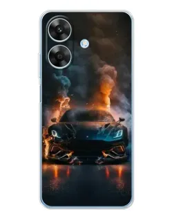 Чехол для Realme Note 60x с картинкой «Lamborghini дымная эстетика»