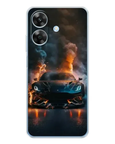 Чехол для Realme Note 60x с картинкой «Lamborghini дымная эстетика»