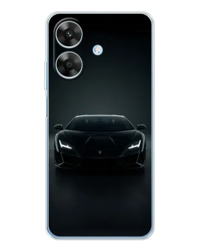 Чехол для Realme Note 60x с картинкой «Черный Lamborghini Aventador»