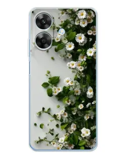 Чехол для Realme Note 60x с картинкой «Ветка мелких белых цветов» Чехол для Realme Note 60x с картинкой «Ветка мелких белых цветов»