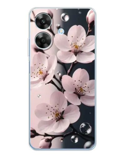 Чехол для Realme Note 60x с картинкой «Нежная сакура и капли» Чехол для Realme Note 60x с картинкой «Нежная сакура и капли»