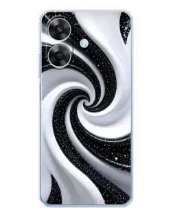 Чехол для Realme Note 60x с картинкой «Черно-белая спираль» Чехол для Realme Note 60x с картинкой «Черно-белая спираль»