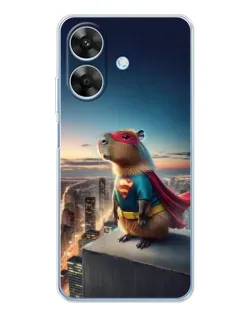 Чехол для Realme Note 60x с картинкой «Капи-мен супергерой»